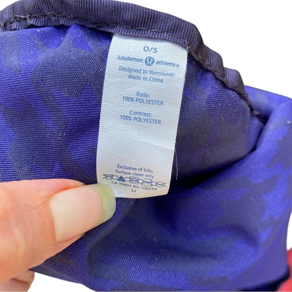 Lululemon Royal Blue Yoga Mat Bag with Mesh Pocket and carrier strap EUC - Picture 7 of 8